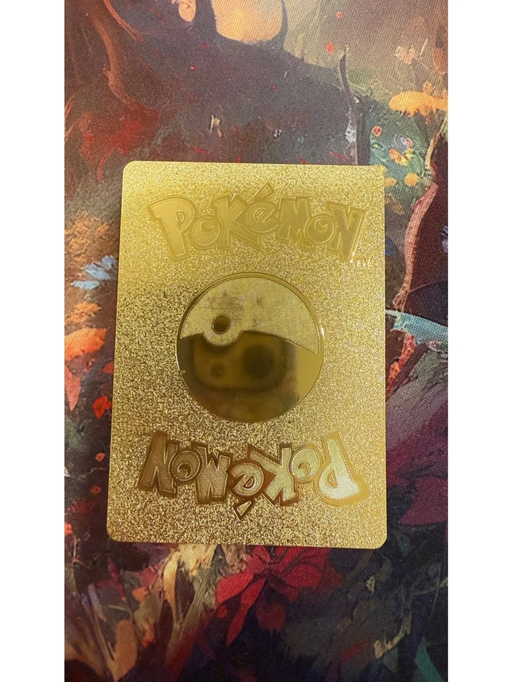 Pokémon Gold Foil Metal Trading Cards Set with Gold Storage Box
